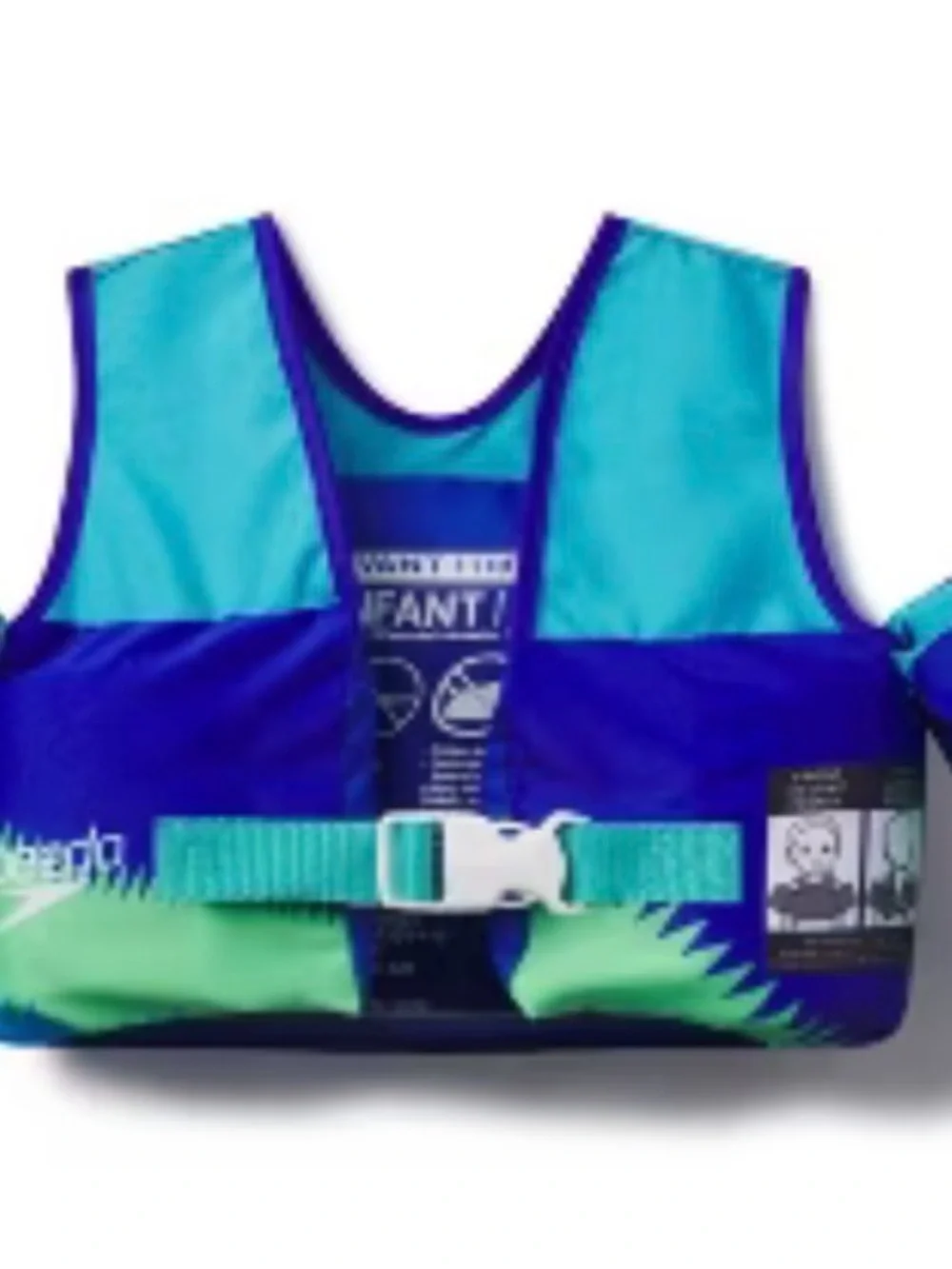 Speedo Kids Swim Vest - Teal & Royal Blue Shark Print